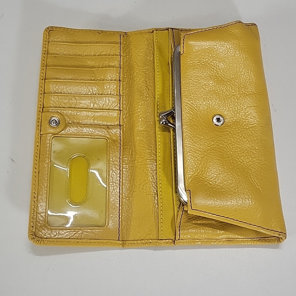 Hobo International Yellow Leather Clutch Wallet - Picture 9 of 13